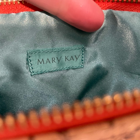 NWOT Mary Kay Cork Print Orange Tassel Clutch - Picture 3 of 9